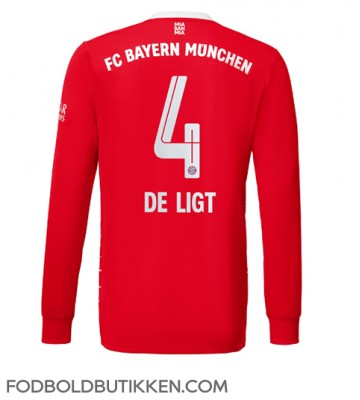 Bayern Munich Matthijs de Ligt #4 Hjemmebanetrøje 2022-23 Langærmet